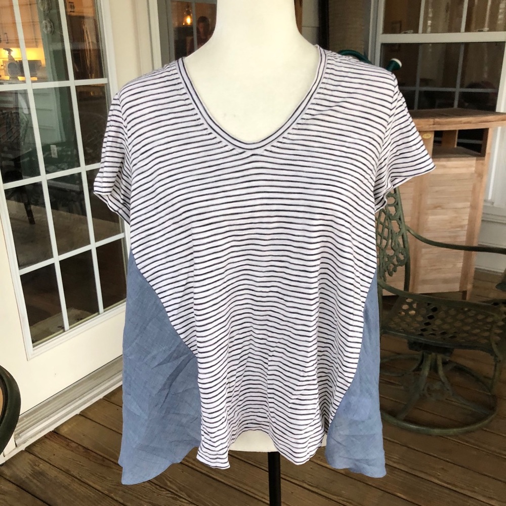 Anthropologie blue blouse